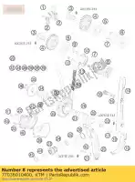 77036010400, KTM, escapamento da árvore de cames ktm sx xc 250 2009 2010, Novo