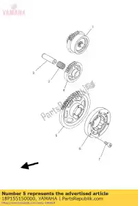 yamaha 18P155150000 engrenagem 3 - Lado inferior