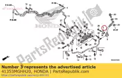 verblijf b, laatste versnellingsdeksel van Honda, met onderdeel nummer 41353MGHH20, bestel je hier online: