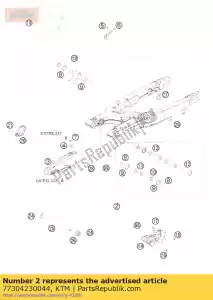 ktm 77304230044 zwenkarm cpl. 08 - Onderkant