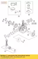 77130018000, KTM, wa? korbowy sx-f ktm exc sx xc xcf 250 2011 2012 2013, Nowy