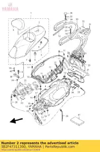 yamaha 5B2F47311300 asiento de la cubierta - Lado inferior