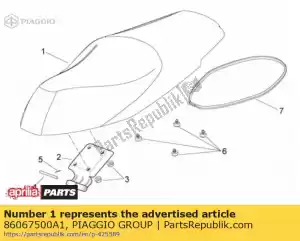 Piaggio Group 86067500A1 zadel - Onderkant