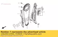 14620KCZ000, Honda, gids comp., nokkenketting honda xr 250 1996 1997, Nieuw