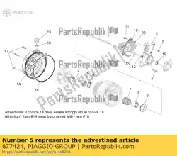 Aqui você pode pedir o porca em Piaggio Group , com o número da peça 877424: