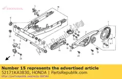 Ici, vous pouvez commander le rondelle, patin de chaîne auprès de Honda , avec le numéro de pièce 52171KA3830: