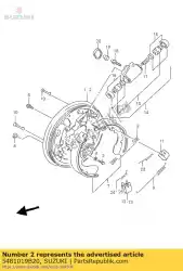 Here you can order the plate fr brake lh from Suzuki, with part number 5481019B20: