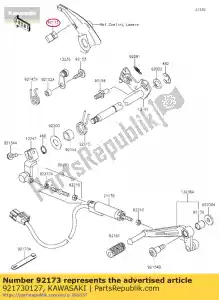 kawasaki 921730127 braçadeira, clipe zr1000daf - Lado inferior