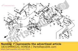 Qui puoi ordinare marmitta comp., r. Da Honda , con numero parte 18310MAKE20: