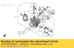 Qui puoi ordinare set del corpo da Honda , con numero parte 16410HP6A01: