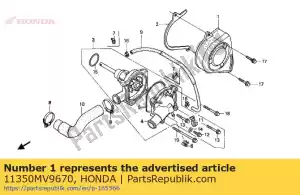 Honda 11350MV9670 cubierta comp., l. rr. - Lado inferior