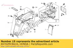 Aqui você pode pedir o protetor de calor em Honda , com o número da peça 84702MCB610: