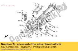 Ici, vous pouvez commander le collier, support de moteur auprès de Honda , avec le numéro de pièce 50363MBZK00: