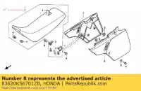 83620KS6701ZB, Honda, couvercle * r119 / type1 * honda cr  r crm cr500r 1 cr125r 2 125 500 , Nouveau