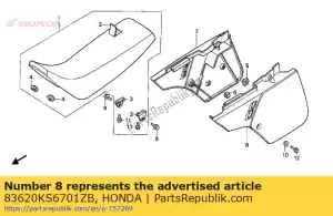 Honda 83620KS6701ZB cover*r119/type1* - Bottom side