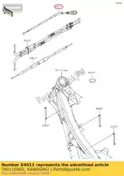 Ici, vous pouvez commander le embrayage à câble klx450a8f auprès de Kawasaki , avec le numéro de pièce 540110065: