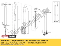 Aprilia 855119, Prawa piasta kpl., OEM: Aprilia 855119