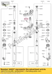 Ici, vous pouvez commander le support-fourche sous, f. S. Bl en650 auprès de Kawasaki , avec le numéro de pièce 44037015018R: