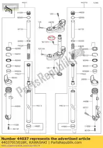 kawasaki 44037015018R support-fourche sous, f.s.bl en650 - La partie au fond