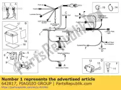 Here you can order the main wiring harness from Piaggio Group, with part number 642817: