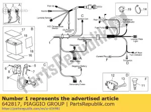 Piaggio Group 642817 main wiring harness - Bottom side