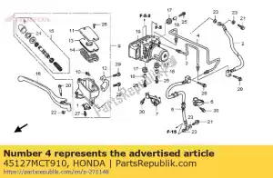Honda 45127MCT910 pipe c, fr. brake - Bottom side