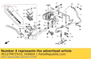 Honda 45127MCT910 tubo c, fr. freno - Lado inferior