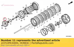 Qui puoi ordinare piastra, sollevatore frizione da Honda , con numero parte 22353MCA000: