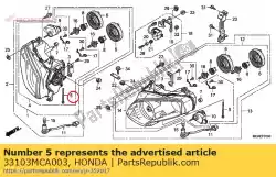 Here you can order the screw comp., beam adjust from Honda, with part number 33103MCA003: