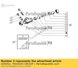 Piaggio Group 030052 parafuso - Lado inferior