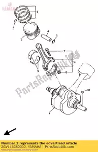 Yamaha 2GV116380000 pistão (1,00 mm o / s) - Lado inferior