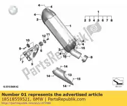 Here you can order the rear muffler, chrome-plated from BMW, with part number 18518559521: