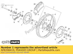 Here you can order the rear wheel. Stainless steel from Piaggio Group, with part number AP8208419: