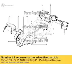 Aqui você pode pedir o máscara de farol em Piaggio Group , com o número da peça 65646700GV: