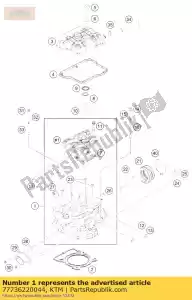 ktm 77736220044 g?owica cylindra kpl. - Dół