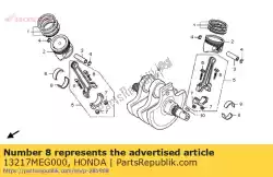 Here you can order the bearing b, connecting rod from Honda, with part number 13217MEG000: