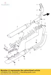 suzuki 1434041F30 nadwozie, t?umik rr - Dół