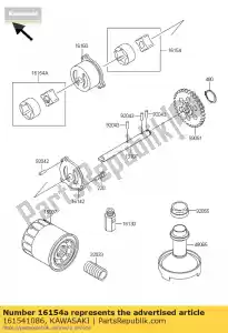 kawasaki 161541086 rotor-pump,oil cooler zx600-d1 - Bottom side