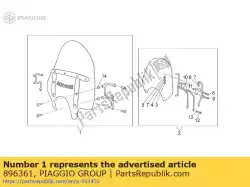 Qui puoi ordinare parabrezza cpl. Grande da Piaggio Group , con numero parte 896361: