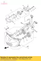 3GM843010100, Yamaha, controlelampje 1 yamaha fzr tdm tzr xv yzf 125 535 600 750 850 900 1000 1989 1990 1991 1992 1993 1994 1995 1996 1997 1998 1999 2000 2001 2002 2003 2004 2005 2006 2007 2008 2009 2010, Nieuw