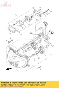 yamaha 3GM843010100 controlelampje 1 - Onderkant