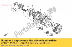 Honda 22100149000 outer comp., clutch (71t) - Bottom side