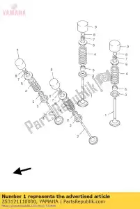 yamaha 2S3121110000 válvula, entrada - Lado inferior