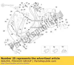 Piaggio Group 666294 tornillo con brida - Lado inferior