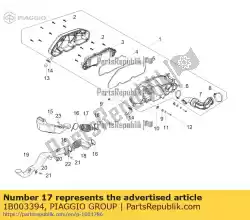 Qui puoi ordinare raccordo di aspirazione da Piaggio Group , con numero parte 1B003394: