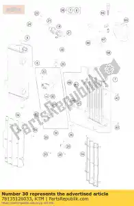 ktm 78135126033 tuyau de radiateur cpl. w. thermie - La partie au fond