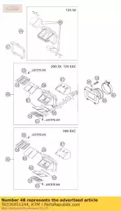 ktm 50330051244 reed valve assy cpl. 2000 - Onderkant