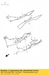 Here you can order the shield,leg side from Suzuki, with part number 4817105H00YMK: