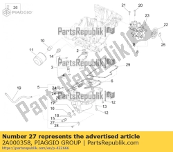 Aprilia 2A000358, Placa de retenção, OEM: Aprilia 2A000358