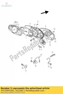 Suzuki 3415044G00 caja, velocímetro - Lado inferior